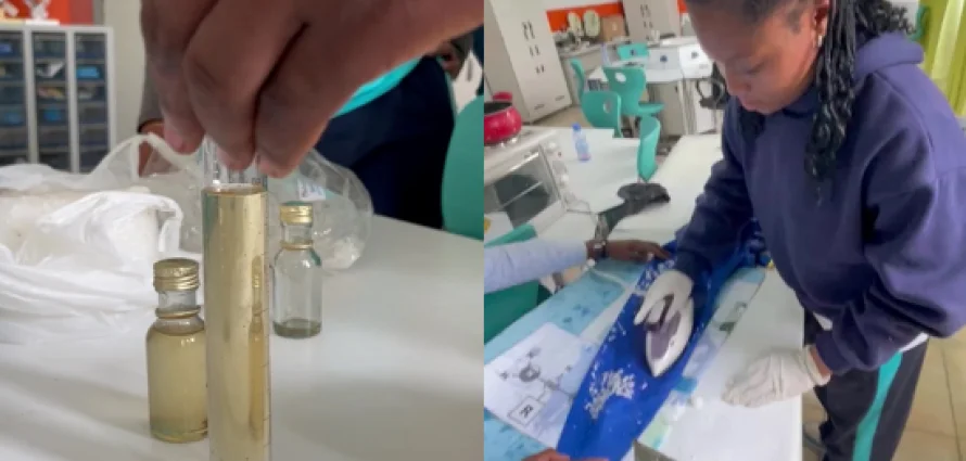 La Marque Maarif au Salon Scientifique du Gabon : Nos élèves ont créé un tissu imperméable